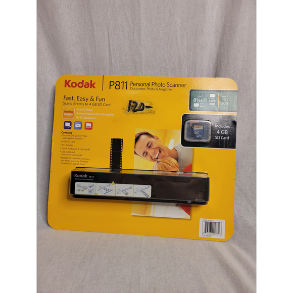 Kodak Personal Photo Scanner Document, Model P811 with 4 GB SD Card - Picture 1 of 2
